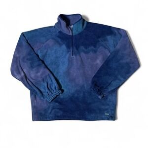 Hollister Tie Dye Fleece Quarter Zip Pullover Sweatshirt Women's Size S Boho